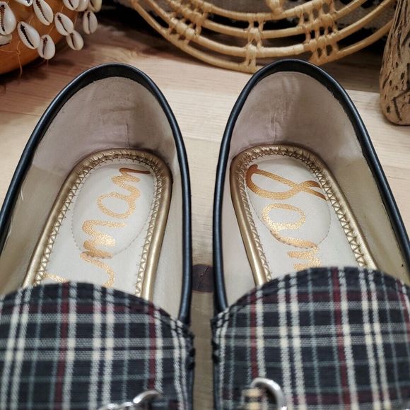 Sam Edelman Lorenzo Plaid Chain Loafer Fabric Career Wardrove Staple 7.5M/37.5 - Picture 9 of 13
